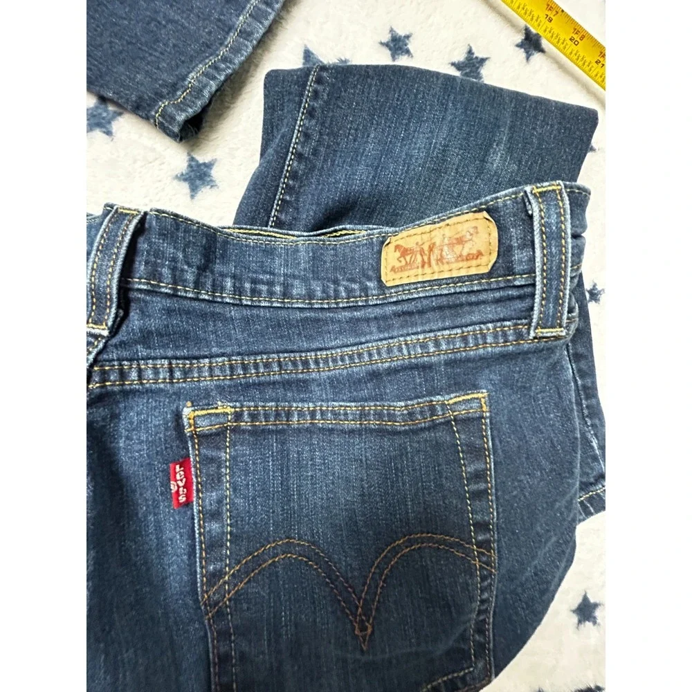 Levi's 514 Mens 33x32 Blue Straight Fit Stretch Denim Jeans Dark Wash